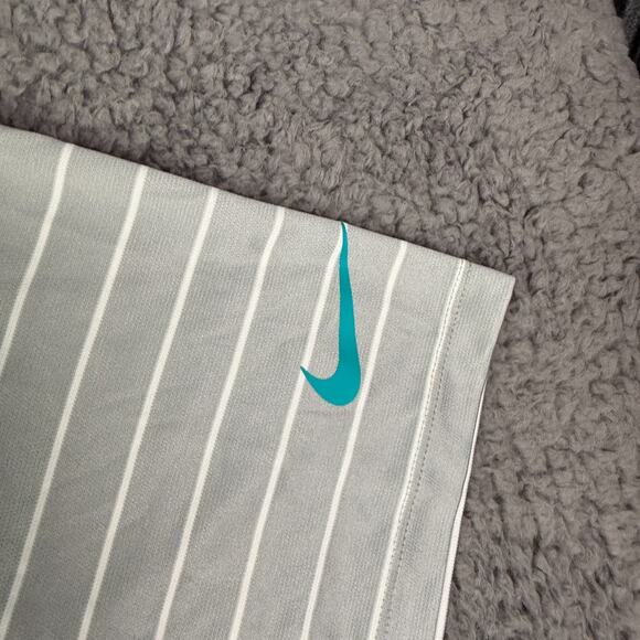 Nike Miami Dolphins Polo Shirt Mens 3XL Gray Striped Dri-Fit Player Team Issue - Picture 4 of 10